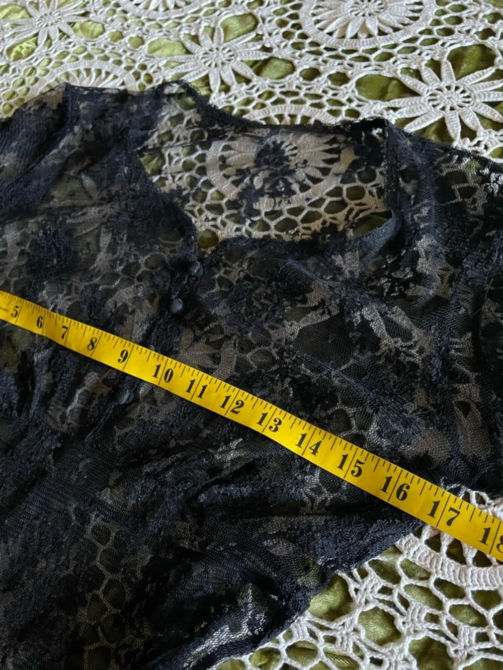 Whimsygoth black lace top - Picture 7 of 8